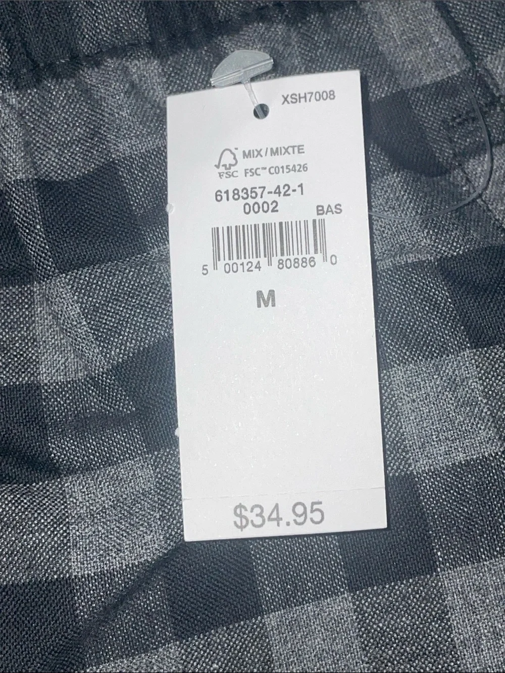 Black & Gray Gingham Drawstring PJ bottoms
